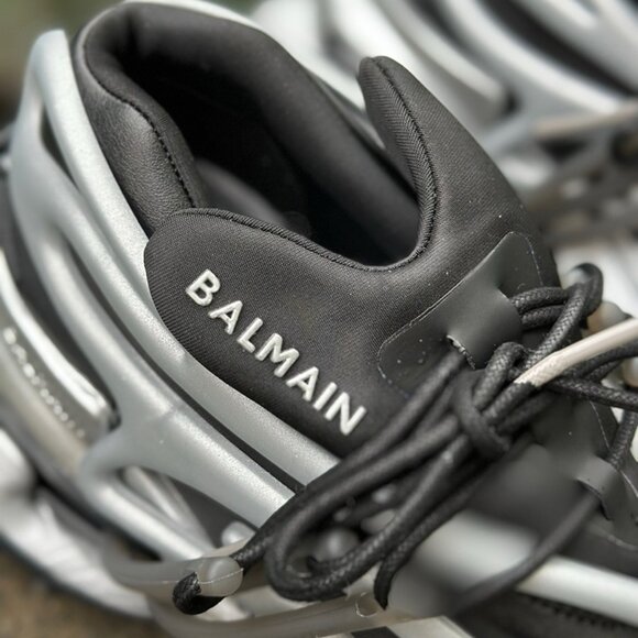 Balmain Black and Grey Unicorn Sneakers For Men - Picture 6 of 9